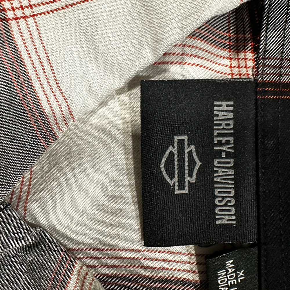 Harley-Davidson Checkered Shirt in Black, White, and Red